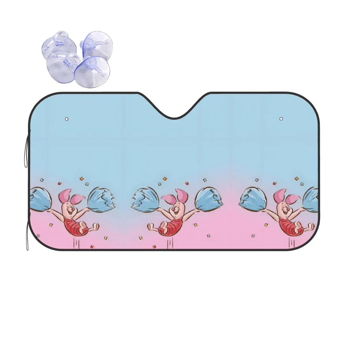 

Custom Happy Piglets Big Movie Car Windshield Sunshade Foldable Sun Blocker Car Window Shades