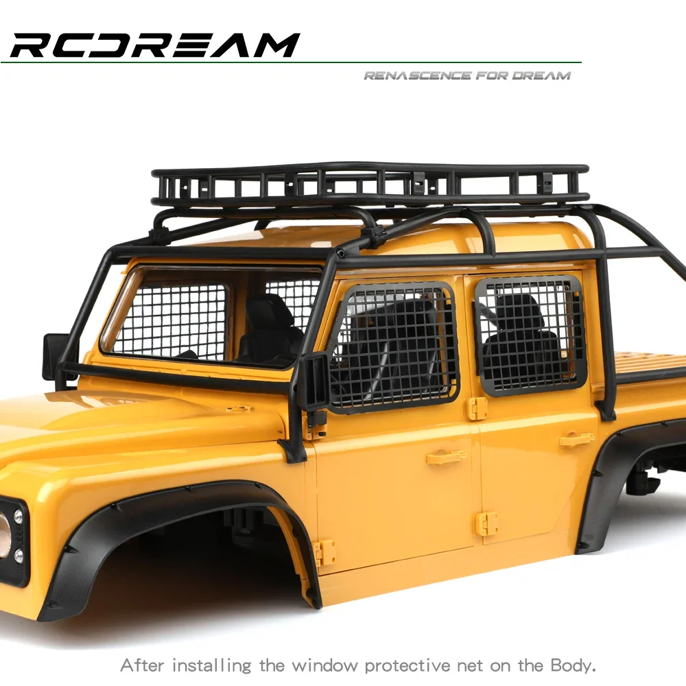 RCDream Filet métallique de protection de fenêtre pour COMPANY 110 COMPANY 90 COMPANY 130 TRtage Defender G500 SCX10 Mise à niveau Option Pièces # D1BU4-2/B