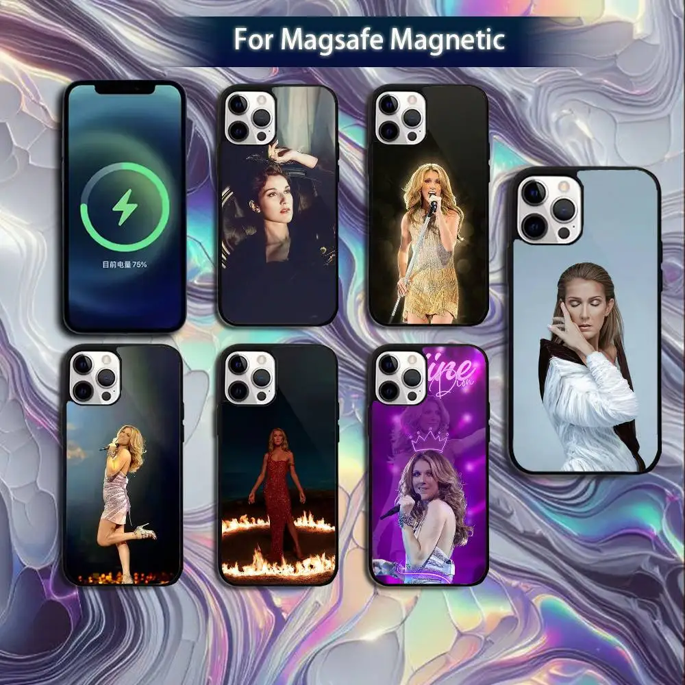 

C-Celine D-Dions Singer Phone Case For iPhone 16e,16,15,14,13,12,11,Plus,Pro,Max,Mini Magsafe Magnetic Wireless Charging