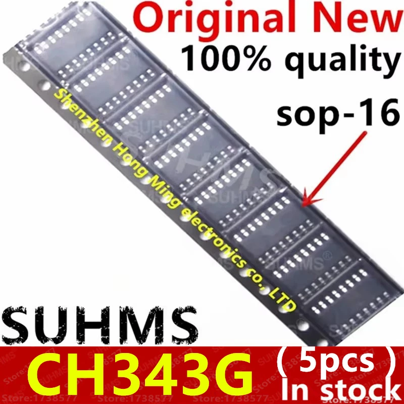 (5piece)100% New CH343G CH343 sop-16 Chipset