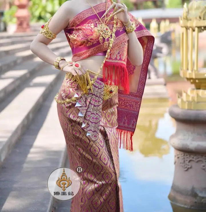 

Thailand Dress Women Summer Suit Longji Water-Sprinkling Festival