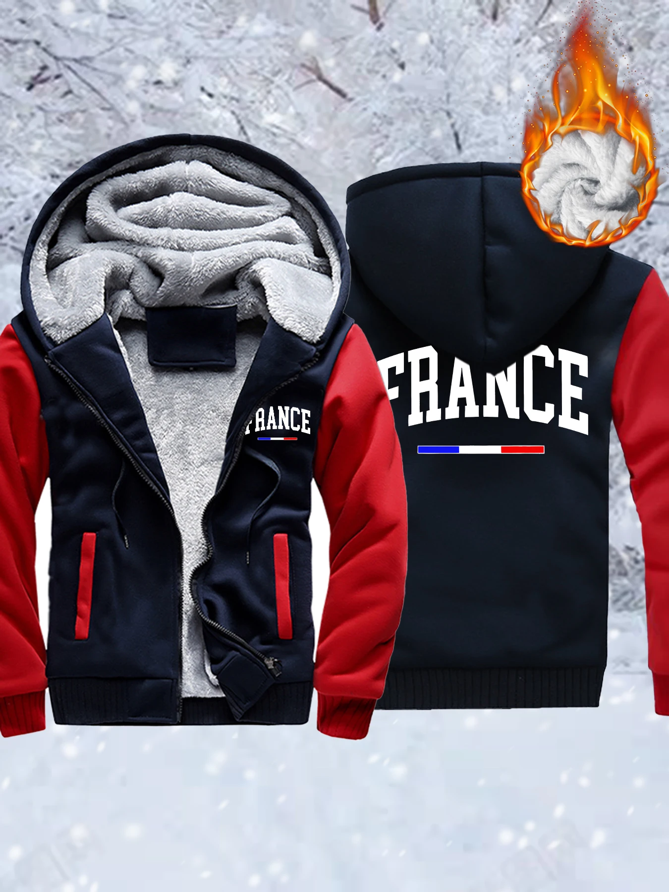 

Мужские флисовые зимние куртки с принтом французских букв, базовая толстовка на молнии, утепленная теплая жилетка, удобная мягкая уличная одежда унисекс