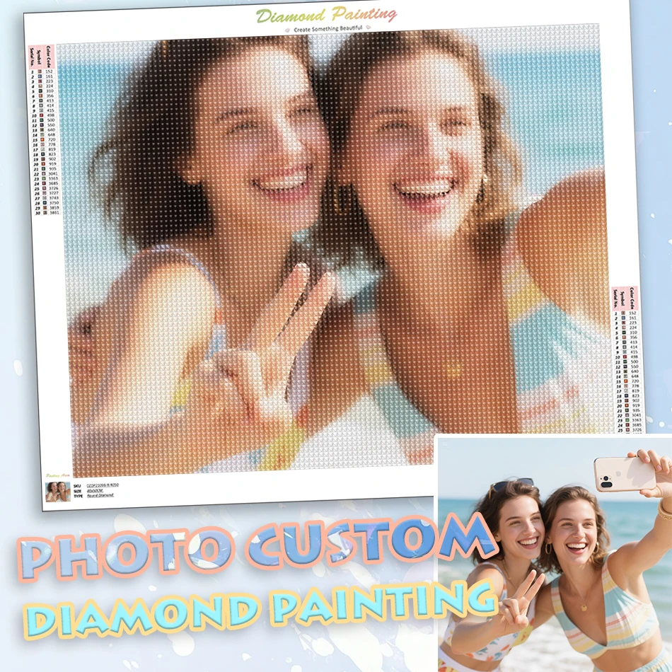 

RUOPOTY Photo Custom Diamond Painting For Adults Diamond Embroidery 5D Diamond Pictures Diy Kit Friend's birthday gift Art Kits