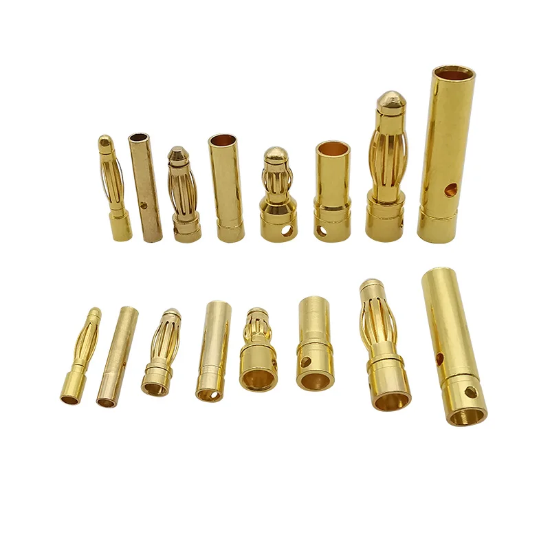 10Pair Bullet Banana Connector Plug 2.0/3.0/3.5/4.0mm Banana Male Female Socket Connectors For Lipo Battery RC ESC Motor DIY Toy