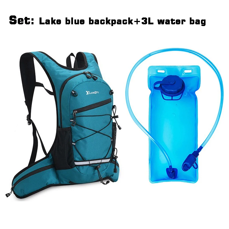 Outdoor Sports Water Bag Set 3 Liters Inner Bladder Water Bag Rucksack Waterbag Knapsack Backpack with Suction Nozzle Water Pipe