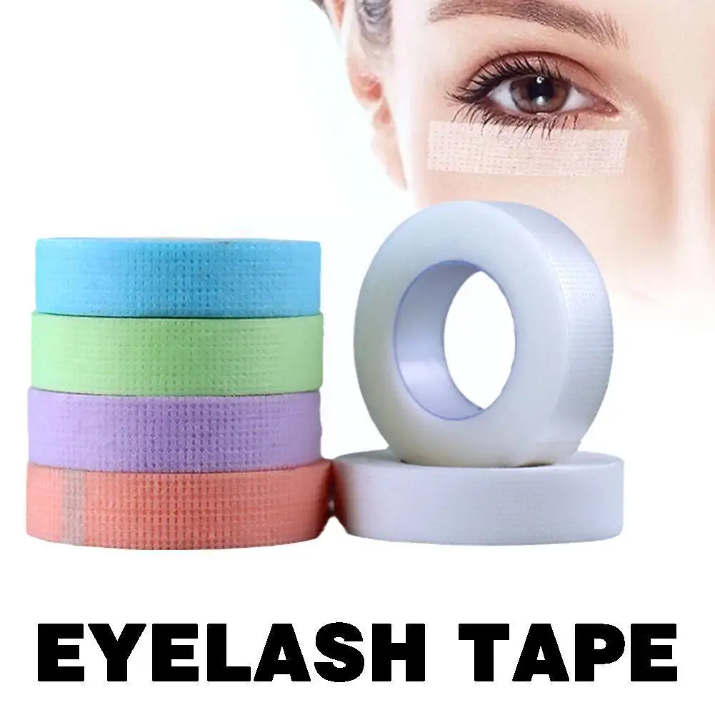 Respirável Medical Paper Eyelash Tape, maquiagem adesiva dos cílios, ferramentas de extensão dos cílios não tecidos, 6 cores, C8T3