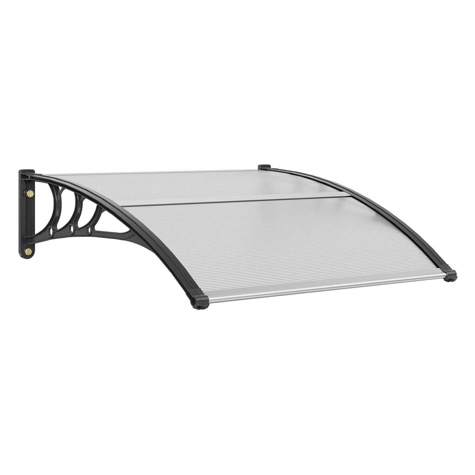 VEVOR Window Door Awning Canopy 3 Sizes UPF 50+ Polycarbonate Entry Window Awning Front Door Overhang Awning for Sun Shutter