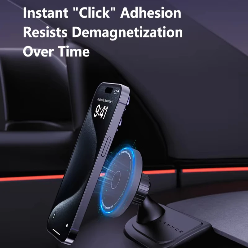 Silikonowy magnetyczny uchwyt na telefon do Tesla Model 3 Highland Model Y Juniper LHD RHD, akcesoria do wnętrza samochodu kompatybilne z MagSafe — zdjęcie produktu 4