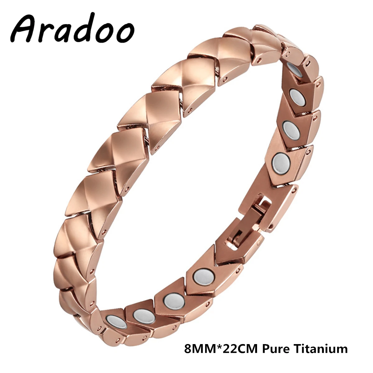 Titanium Steel Magnetic Therapy Bracelet Hematite Anion Anti-Radiation Fat Burning Elegant Womens Bracelets