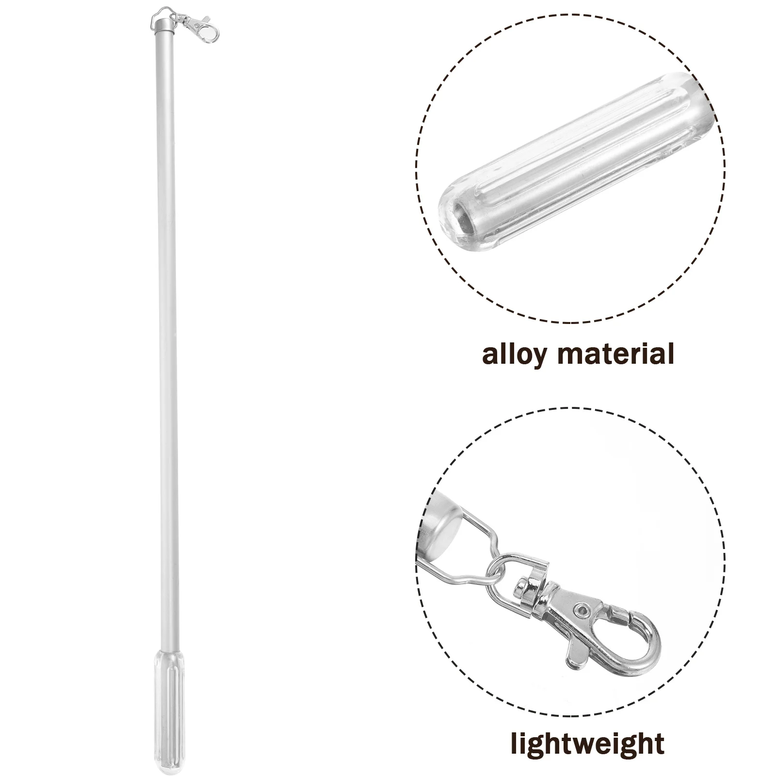 

Drapery Pull Rod Wand 21 Inch Aluminum Alloy Manual Curtain Opener Smooth Surface Long Service Life Easy to Use Home Decoration