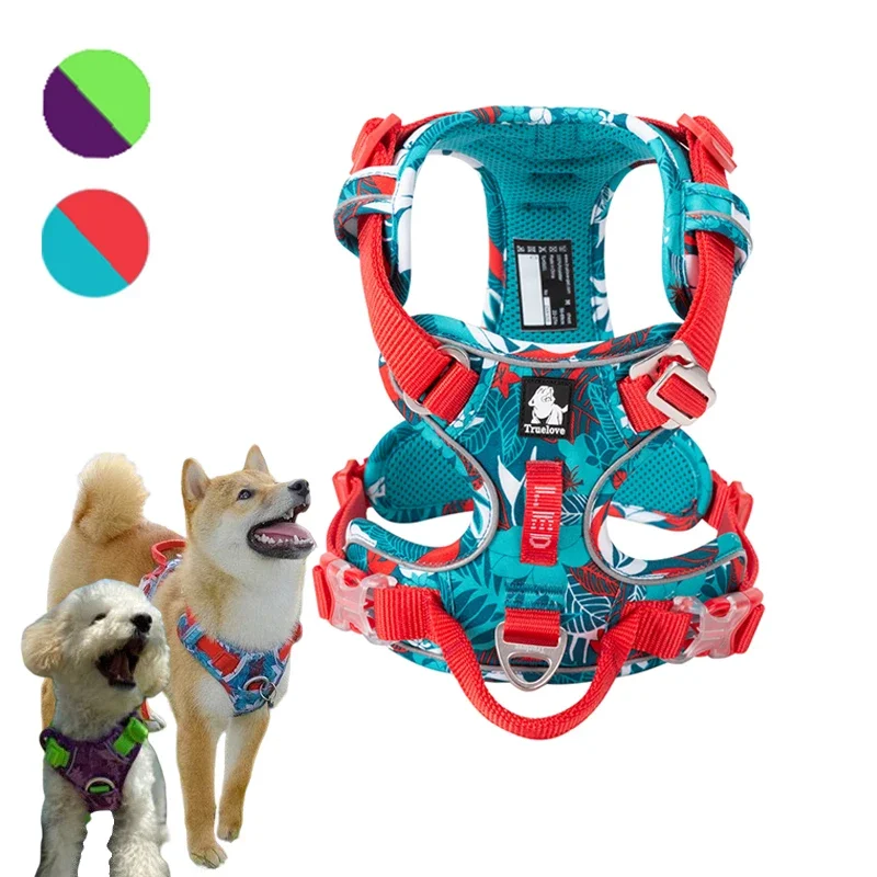 

Winhyepet Pet Vest Escape Proof Reflectiv Dog Harness with Vertical Handle Adjustable Training Jacket For Small Meduim Large Dog