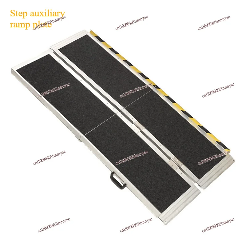 Aluminum Alloy Foldable Access Ramp Board Step Slope Pad Wheelchair Stair Auxiliary Plate