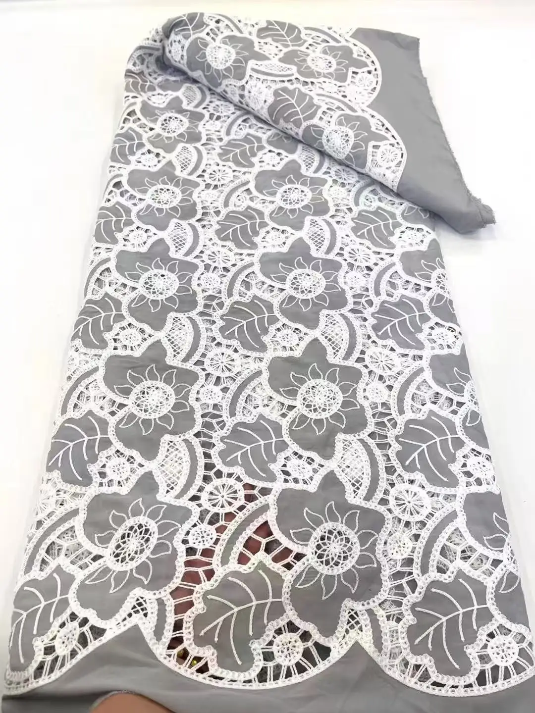 

Luxury African Lace Fabric Sequins Beaded Embroidery Chiffon Nigerian 2025 High Quality French Tulle Lace Fabric For Sewing
