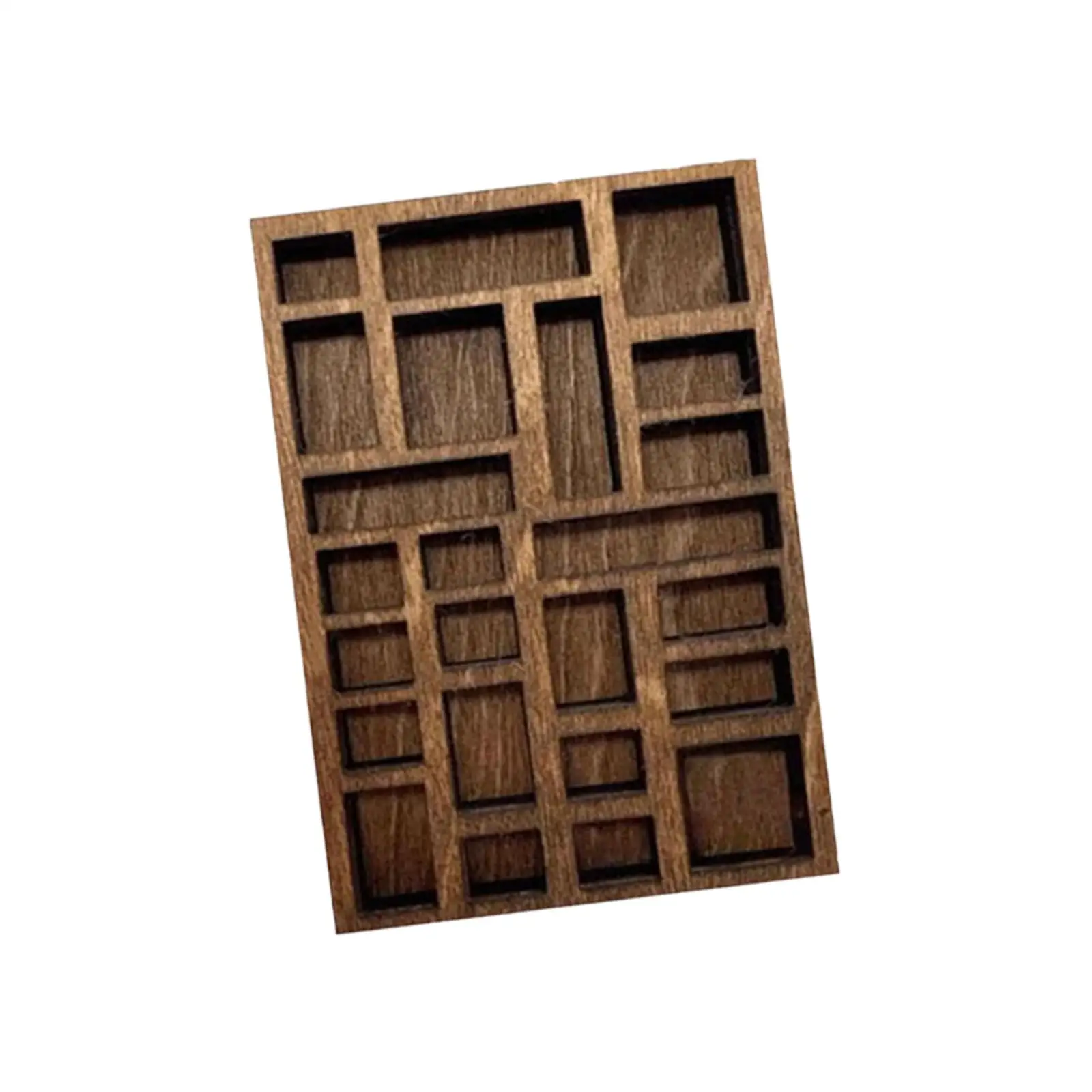Miniature Trinket Shelf Jewelry Holder Wood Storage Display Rack Multi Sections for Home Room Accessories