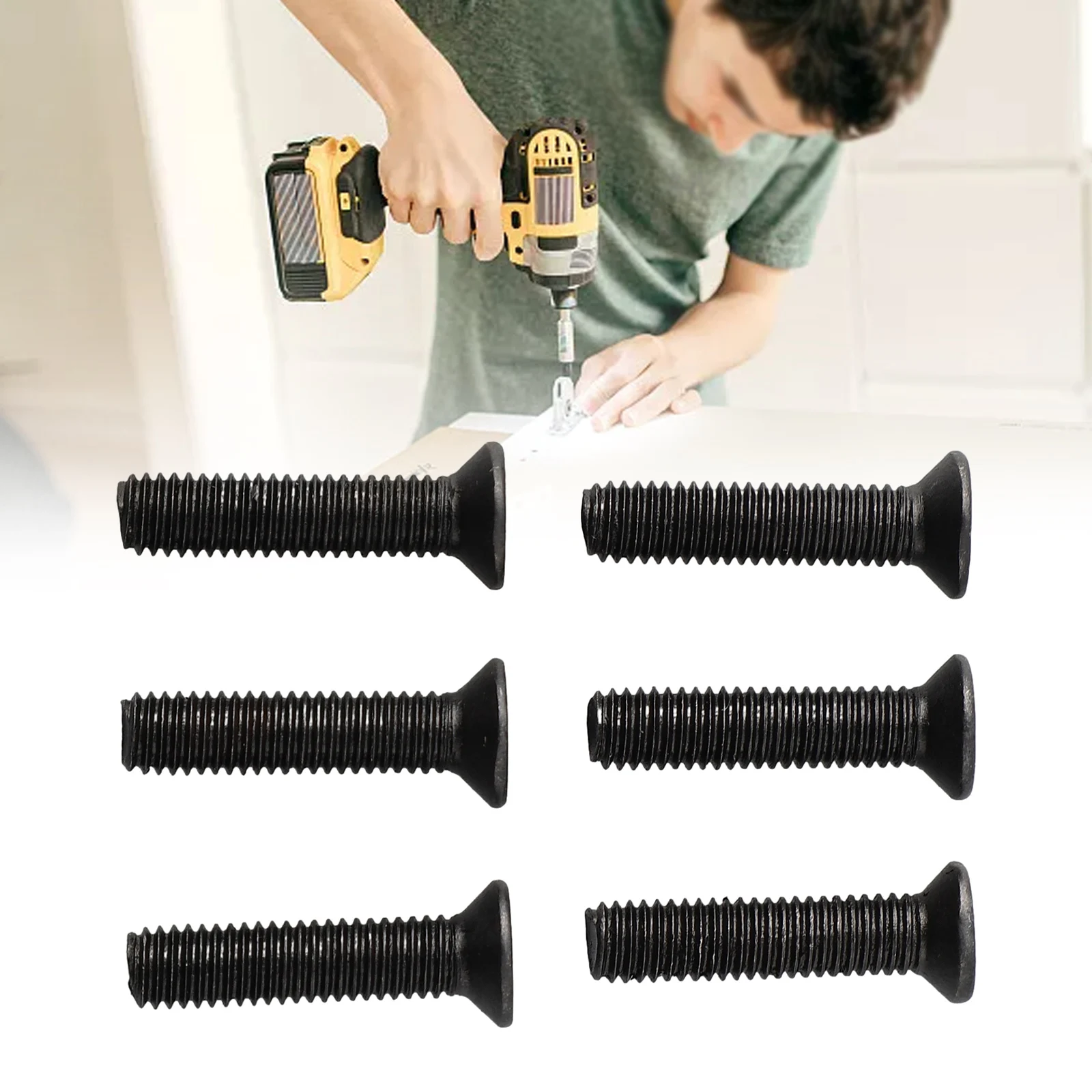 6/10Pcs Fixing Screw M5/M6 22mm/25mm Left Hand Thread For UNF Drill Chuck Shank Adapter Power Tool Replacement Accessories