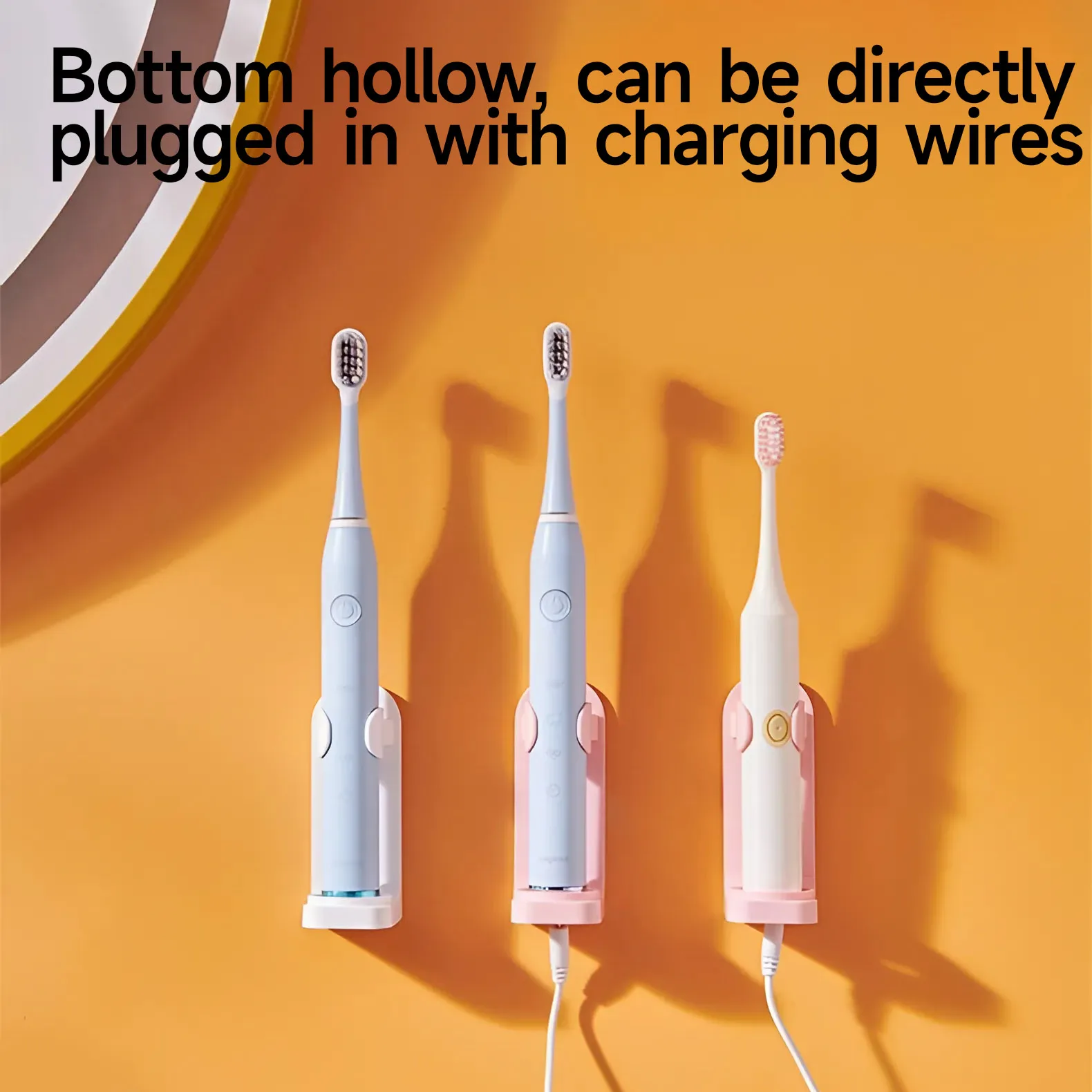 Electric Toothbrush Holder, Wall-Mounted Toothbrush Holder Without Drilling