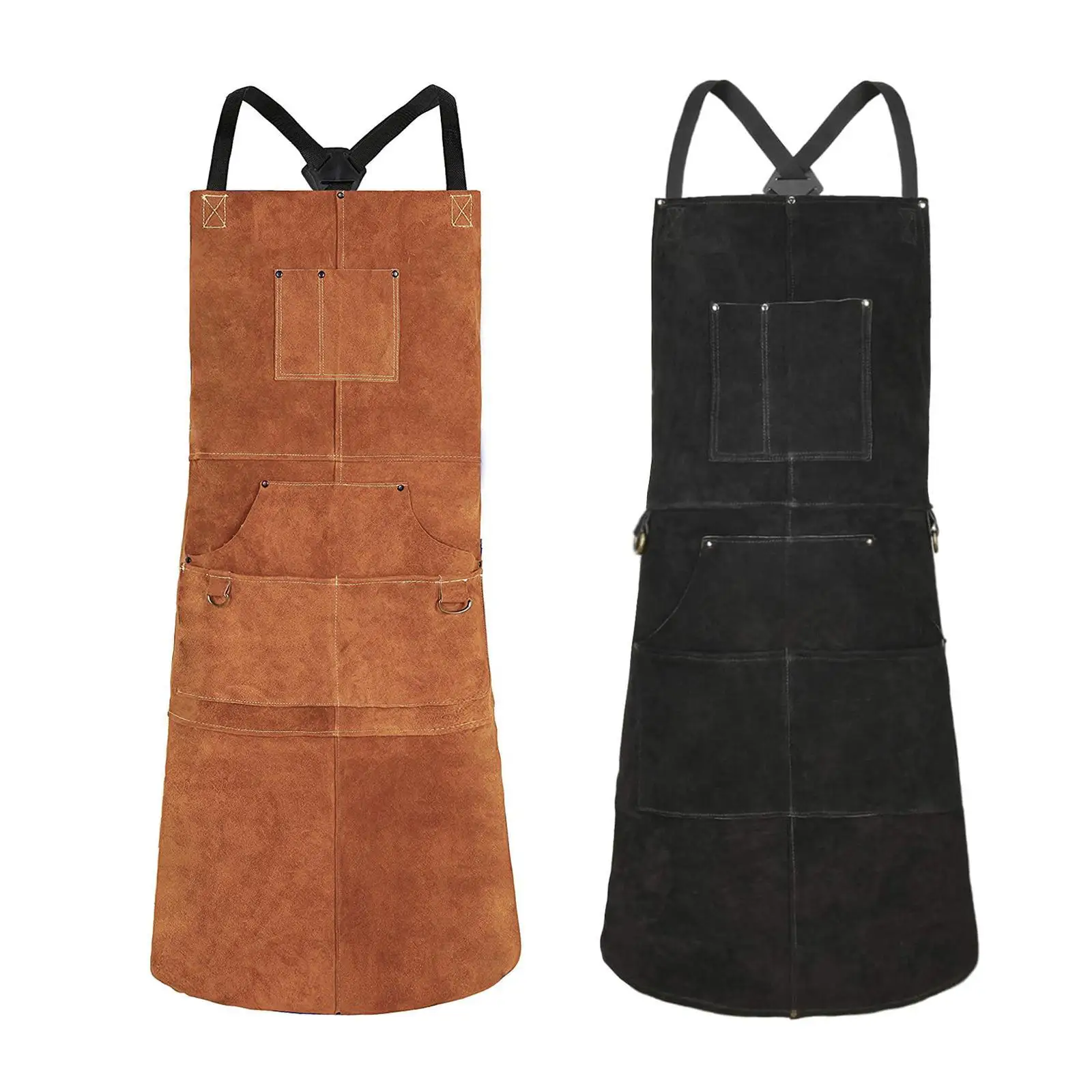 Heavy Duty Work Apron Welding Apron Woodworkers Apron Versatile Full Coverage with Adjustable Strap Workshop Apron 36x24inch