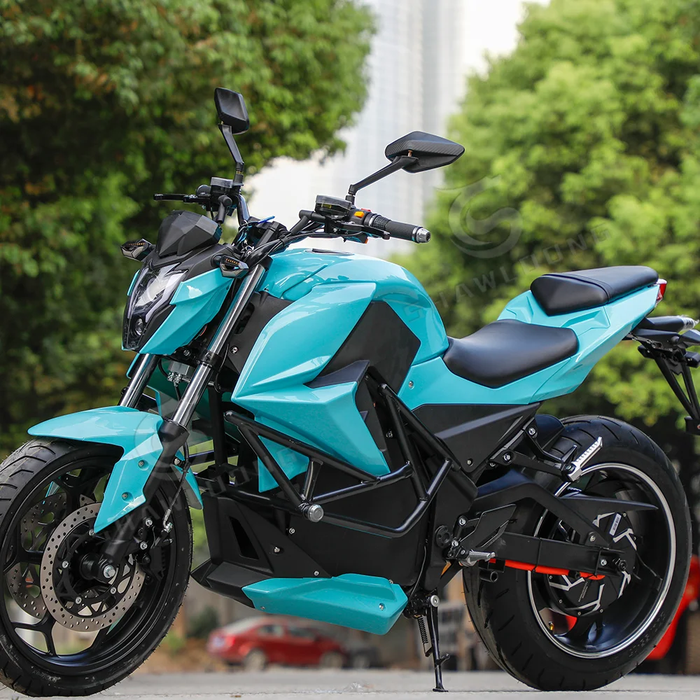 Moto Electrica Adult Racing Customized Electric Motorcycle 5000W Speed 120km/H Support Lithium Battery