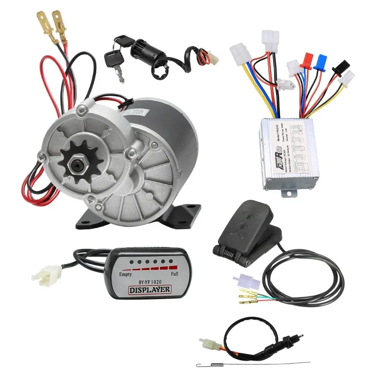 36V 450W Brushed Motor Kit Gear Reduction Motor Controller Pedal Keylock 3000RPM