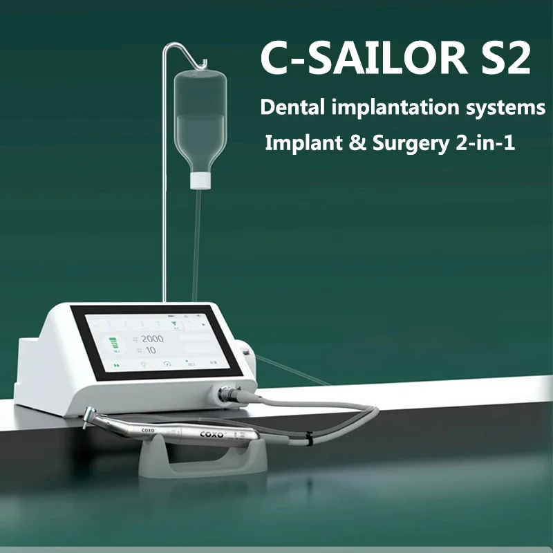 Systèmes d'implantation dentaire COXO C-SAILOR S2 compatibles avec plusieurs modèles de pièces à main CX235 1:5/1:4.2/1:1 et moteur d'implant dentaire.