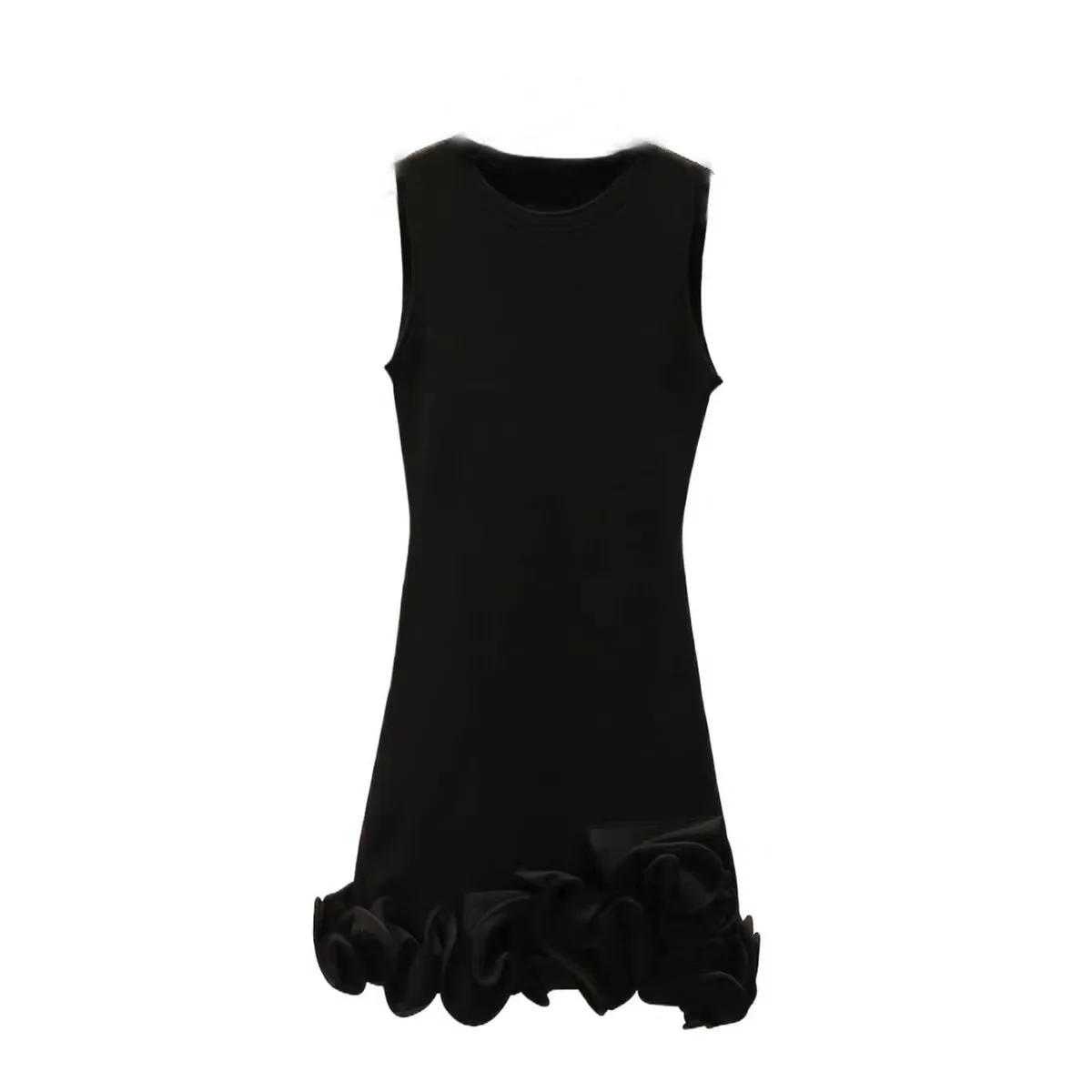 Women's Summer Floral Print Short Knitted Dress