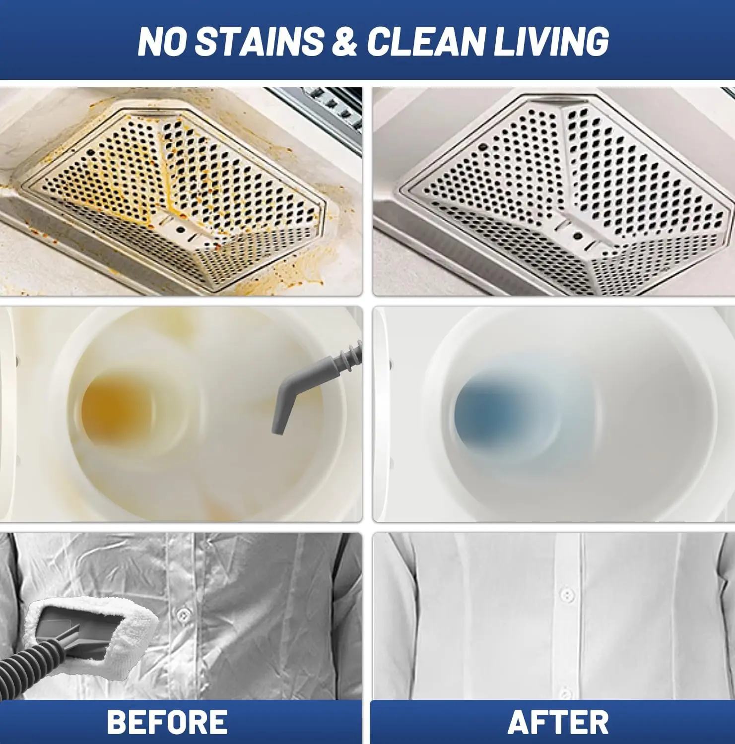 Handheld Steam Cleaner, 13-Accessory Multi-Surface Steamer, Safe & Efficient for Floor, Car, Couch, Windows – Grey