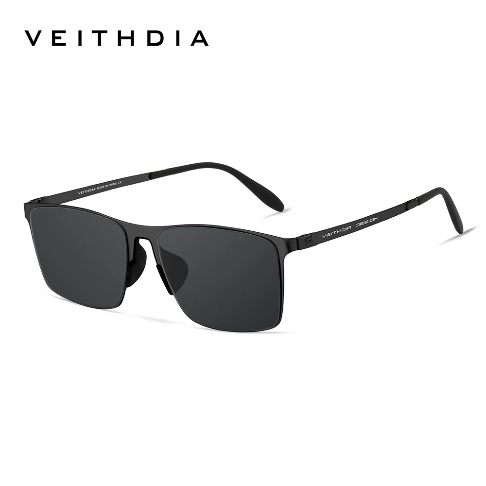 

VEITHDIA Brand Fashion Sunglasses Stainless Steel High-definition Nylon Lens Polarized UV400 Eyeglasses For Men Women, VS8212