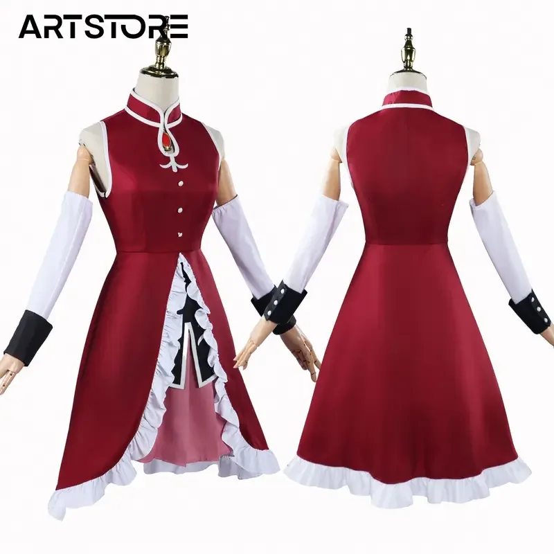 Puella Magi Madoka Magica Fantasia Cosplay, Kyoko, Sakura, Interpretação, Quadrinhos com vestido, Perucas de festa de Halloween, Anime Prop