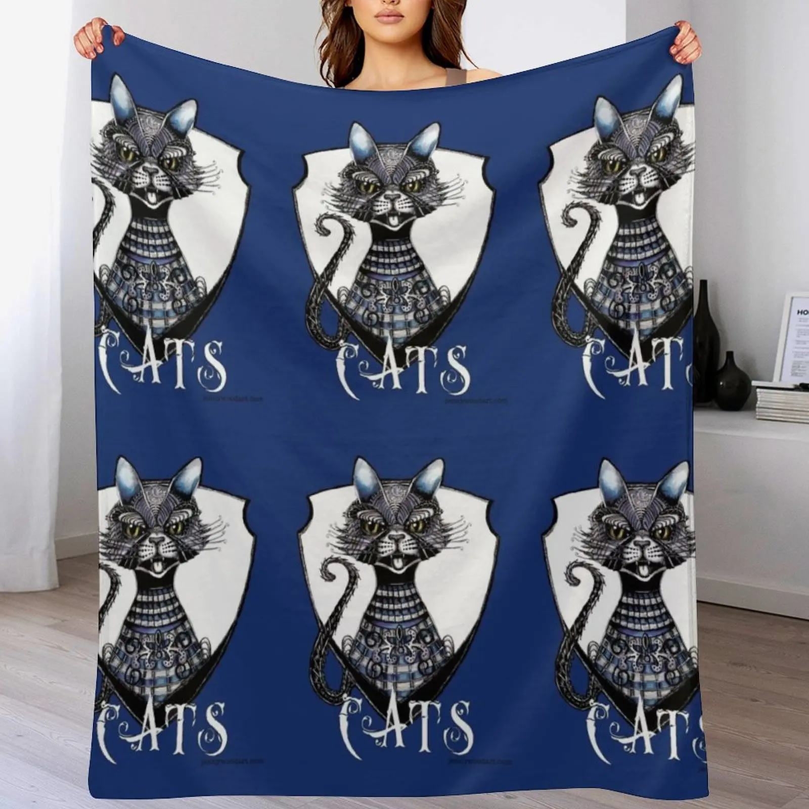 

A cat named Geelong Throw Blanket