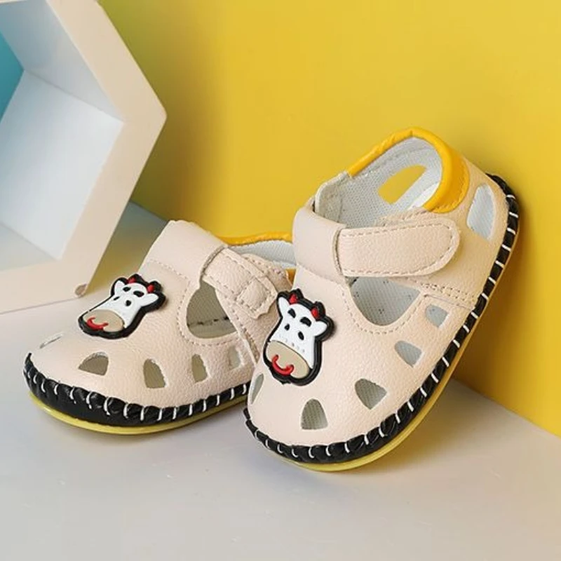 Infant First Walker Summer Sandals Baby Boy Soft Sole Non-Slip Leather Upper 0-12 Months