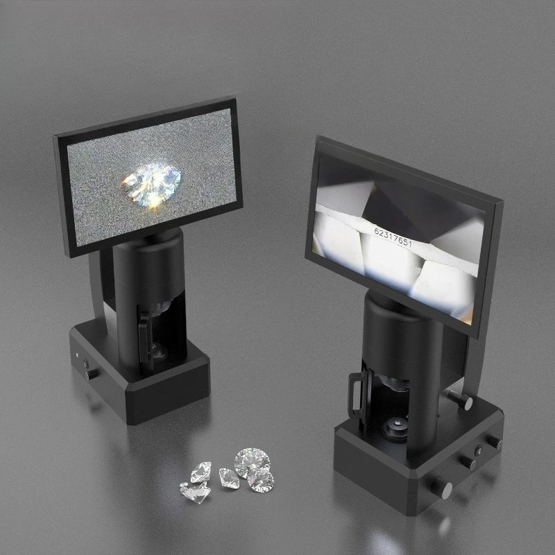 

Laser inscription on belt Diamond viewer Diamond, digital view microscope