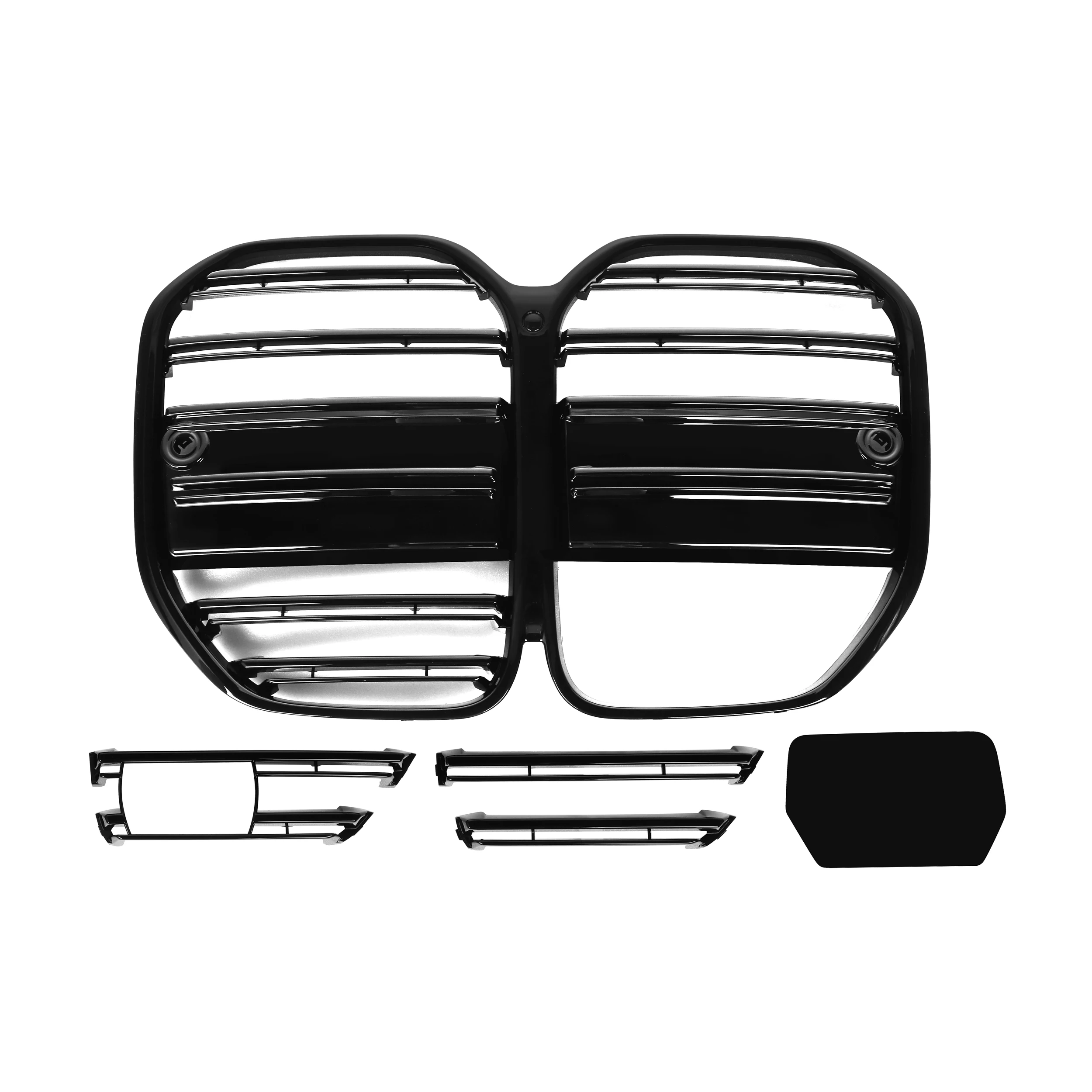 

G22 ABS Gloss Black Double Slats Front Bumper Grille With ACC for 4 Series Coupe 2-Door G22 G23 2021-IN