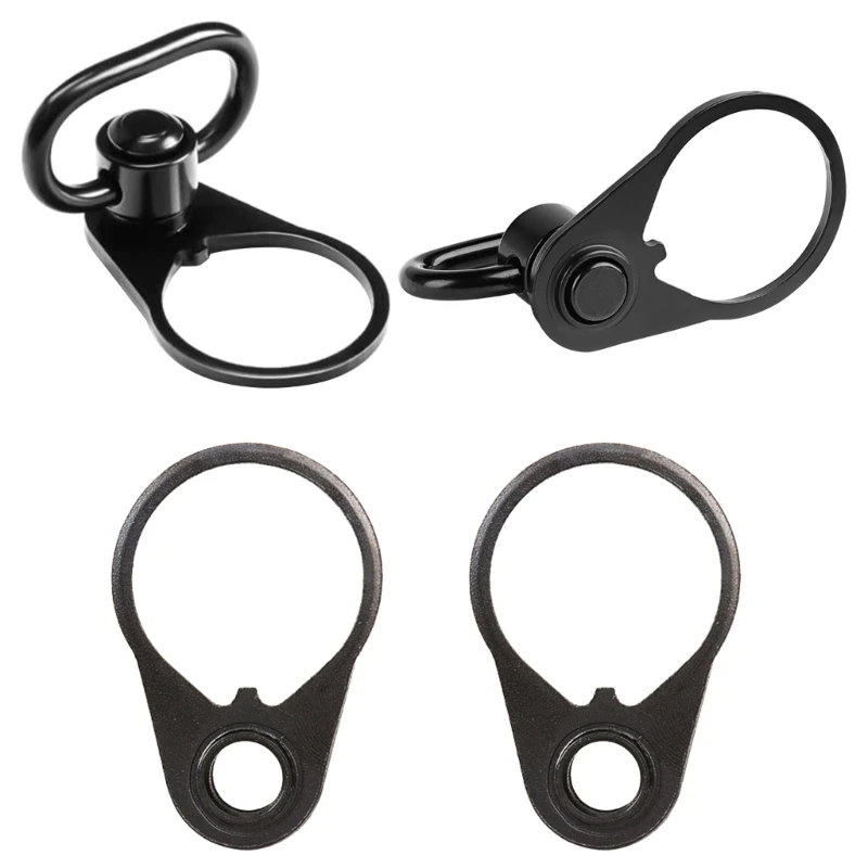 

2pcs Hunting Loop Sling Adapters Single Point Sling Mounts End Plate Loop Sling Attachments Adapters Connection Part 69HD