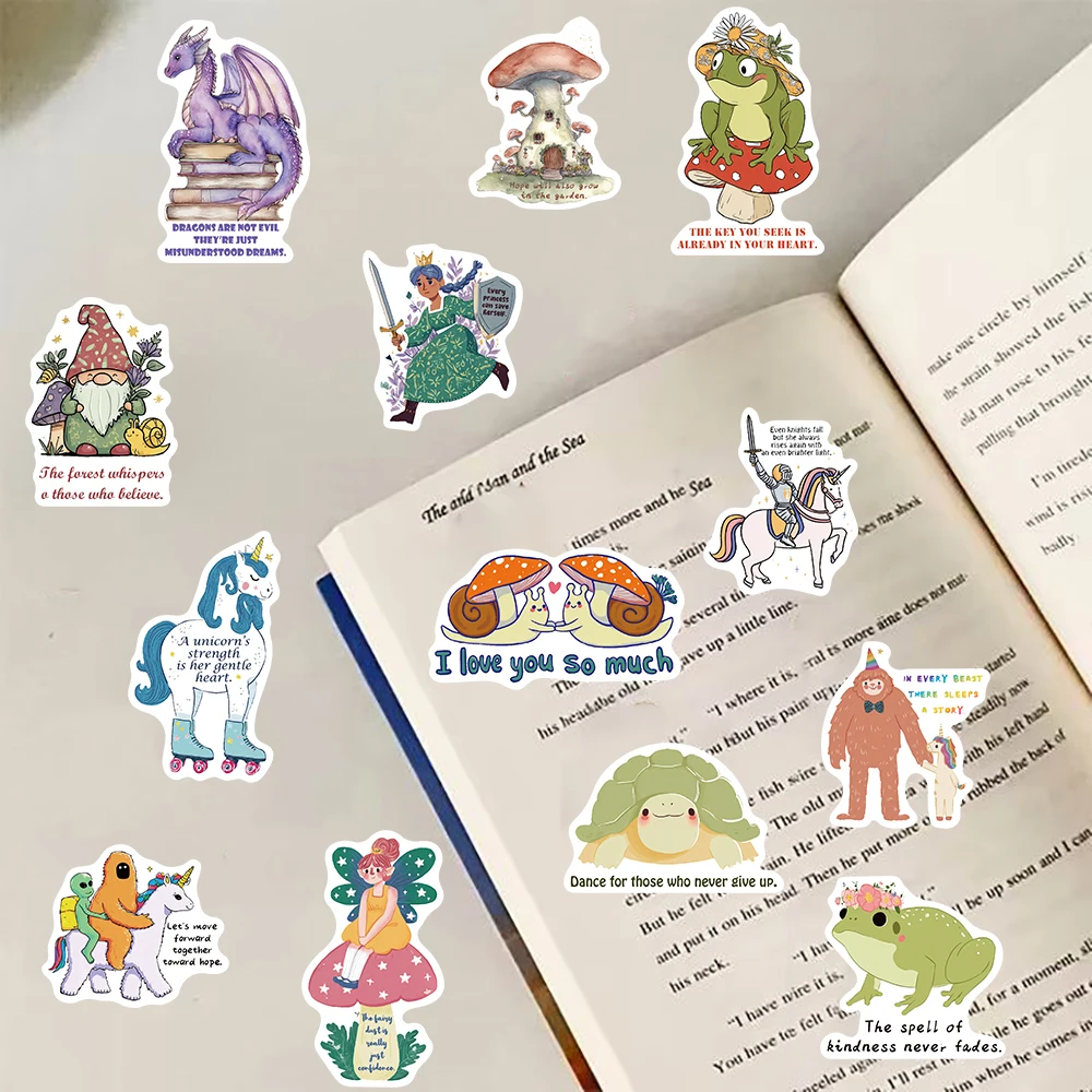 50 قطعة ملصق حكاية خرافية ملهمة دفتر مقاوم للماء دراجة نارية حقيبة الموضة كمبيوتر محمول صورة فنية ملصق حديث ﻿