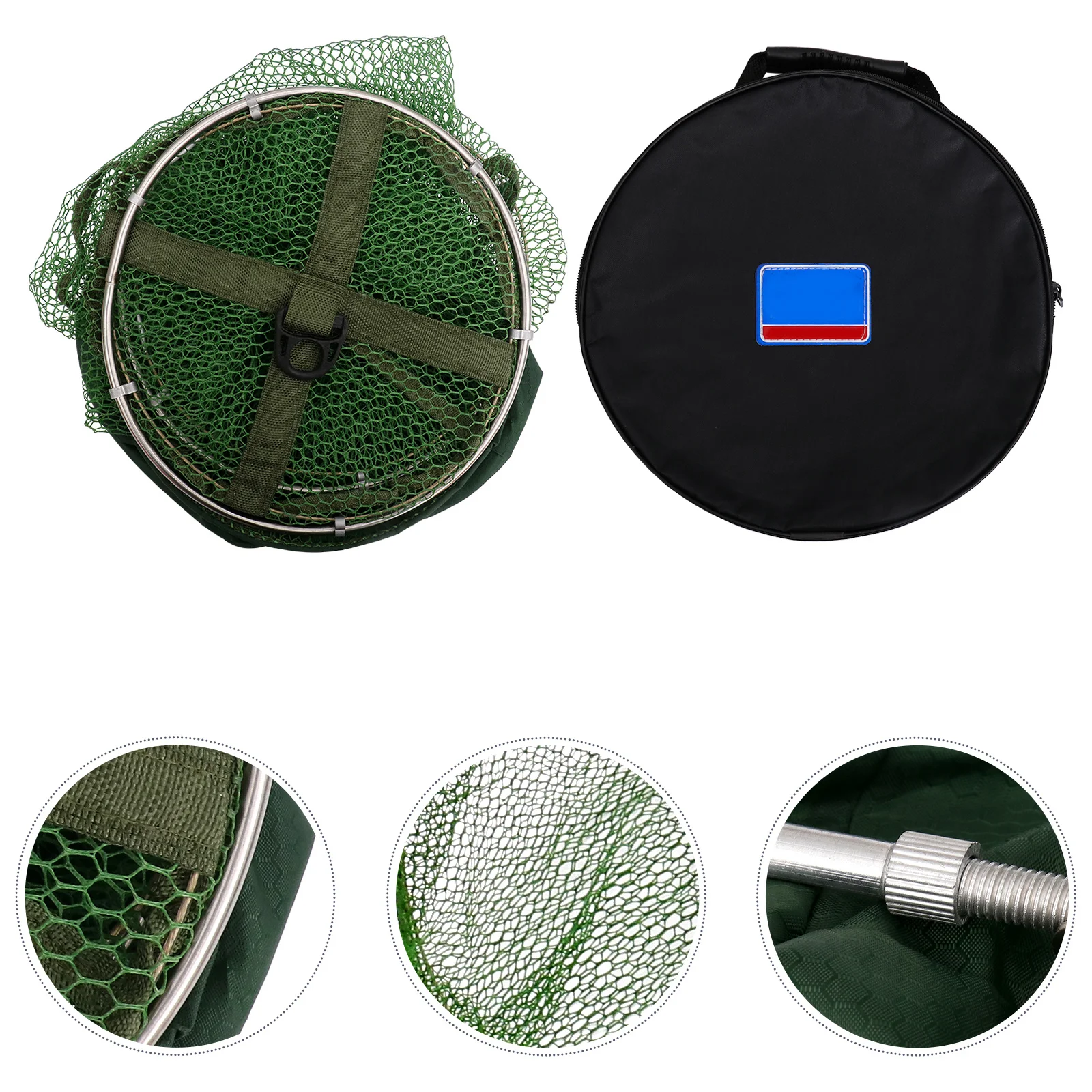 

Durable Fishing Landing Net Hand Woven Strong Capacity Seawater River Boat Easy Fold No Scratch Damage Protector