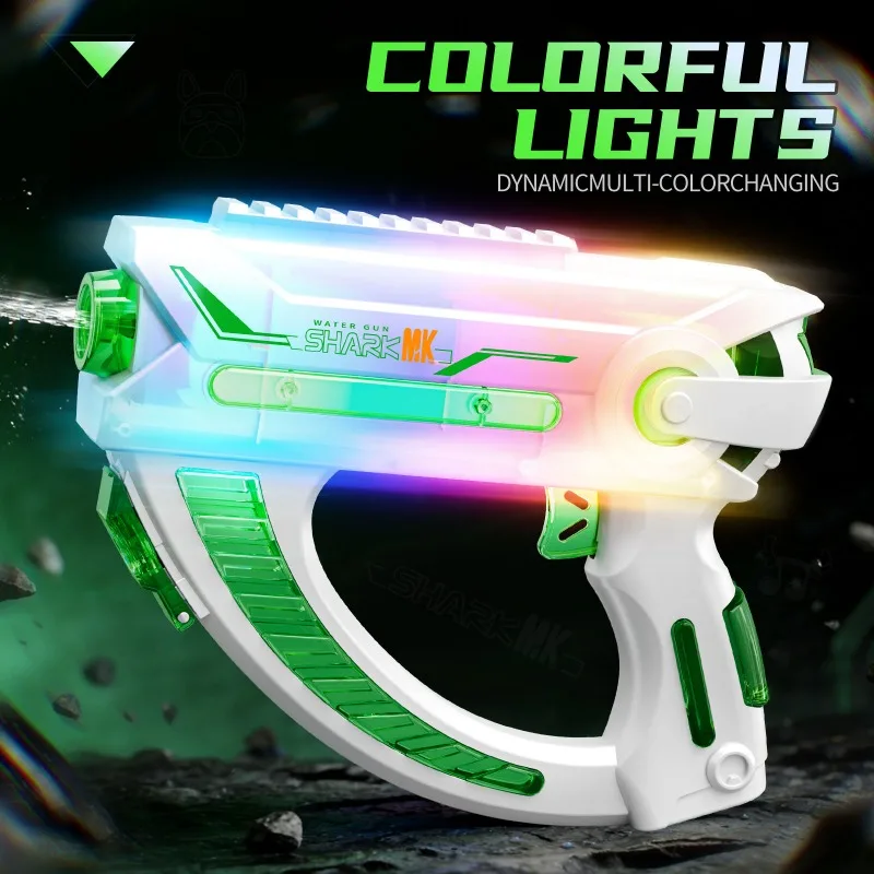 Kids Automatic Electric Water Gun with LED Light Continuous Shooting Water Blaster Summer Outdoor Pool Beach Party Children Toys
