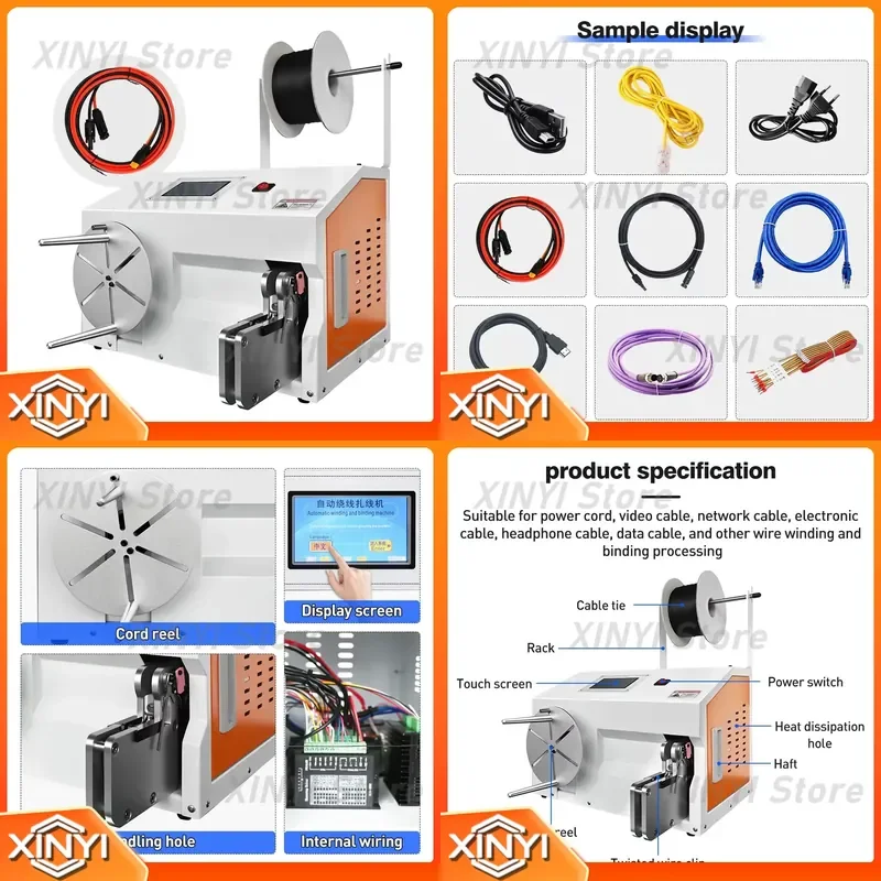 for Electric Cable and Coil Winder Automatic Binding Machine Spring Coiling Spiral Wire Winding Machine