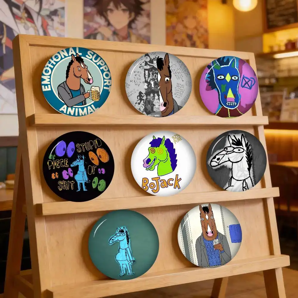 Anime BoJack H-Horseman   New Brooches Soft Button Pin Funny Silly Gnarpy On A Skateboard Meme Badge Gamer Collection Gifts