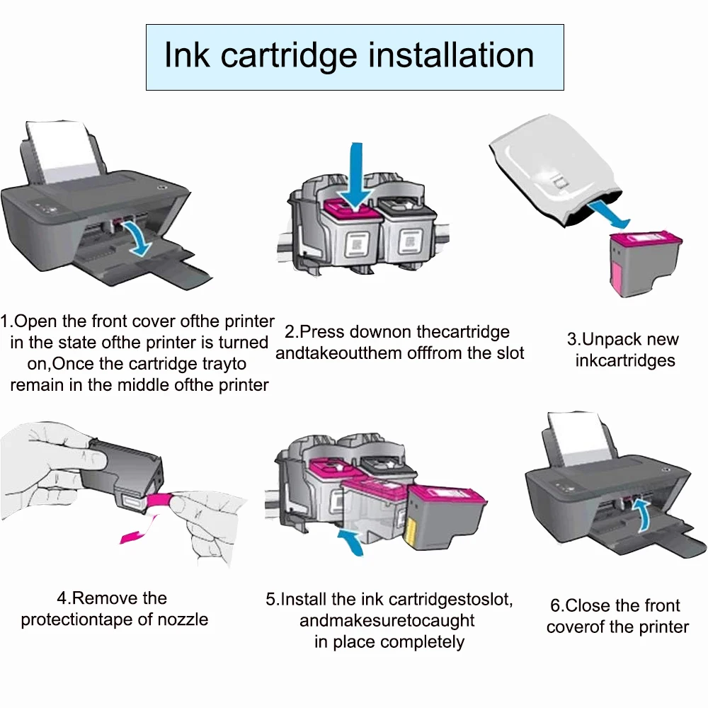 خرطوشة متوافقة 901XL 901 حصان لـ hp901 لطابعة hp Officejet J4500 J4524 J4535 4550 J4580 J4585 J4624 J4640 J4660 J4680