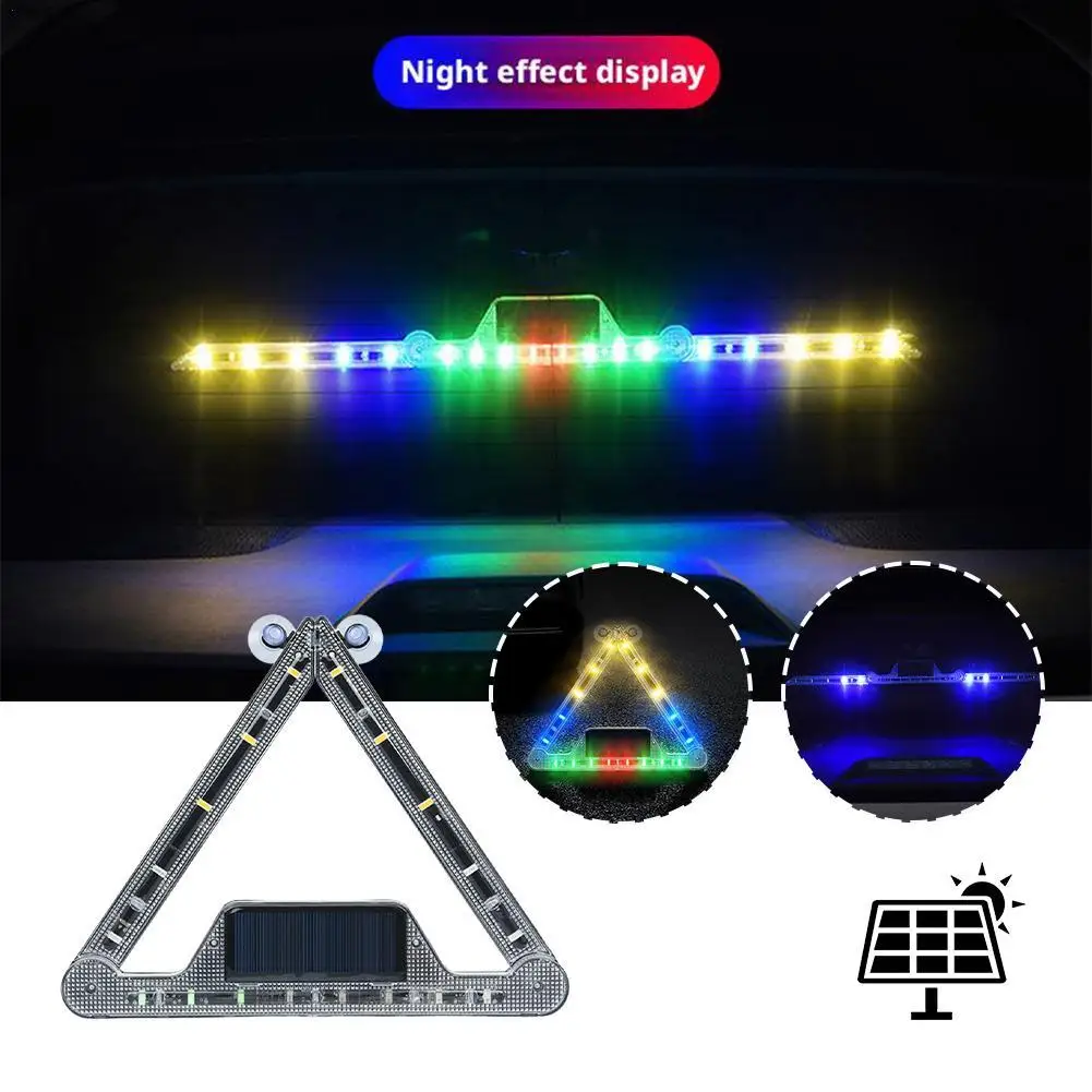 

Solar Powered Car Safety Triangle Warning Sign Flashing Emergency Hero Light Motorcycle Equipment Accessories LED Warning Lamp