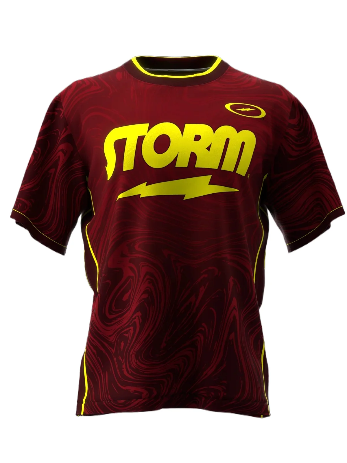Bowling Jersey, Quick Dry Breathable, Soft Swirl Texture Pattern, Premium Team Identity Look for Bowling Club Practice Sessions