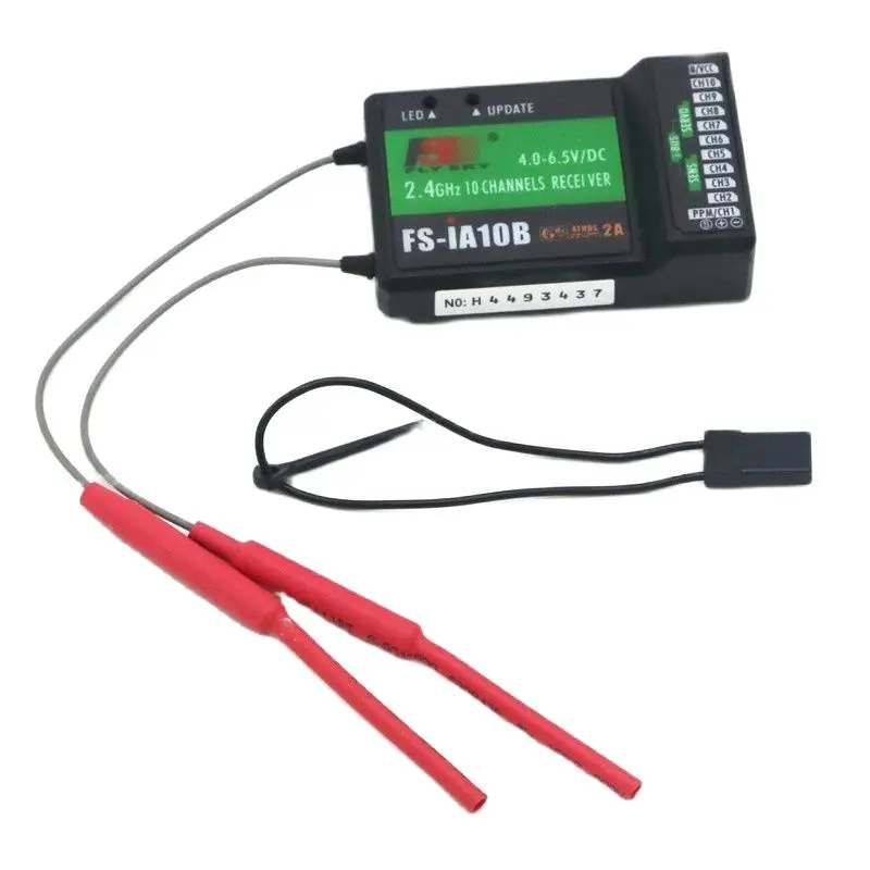 Flysky FS-iA10B récepteur 2.4G 10CH PPM iBUS PWM sortie AFHDS pipeline pour élasticité I6 I10 I6S I6X FS-TM10 FS-i8 FS-IT4S émetteur