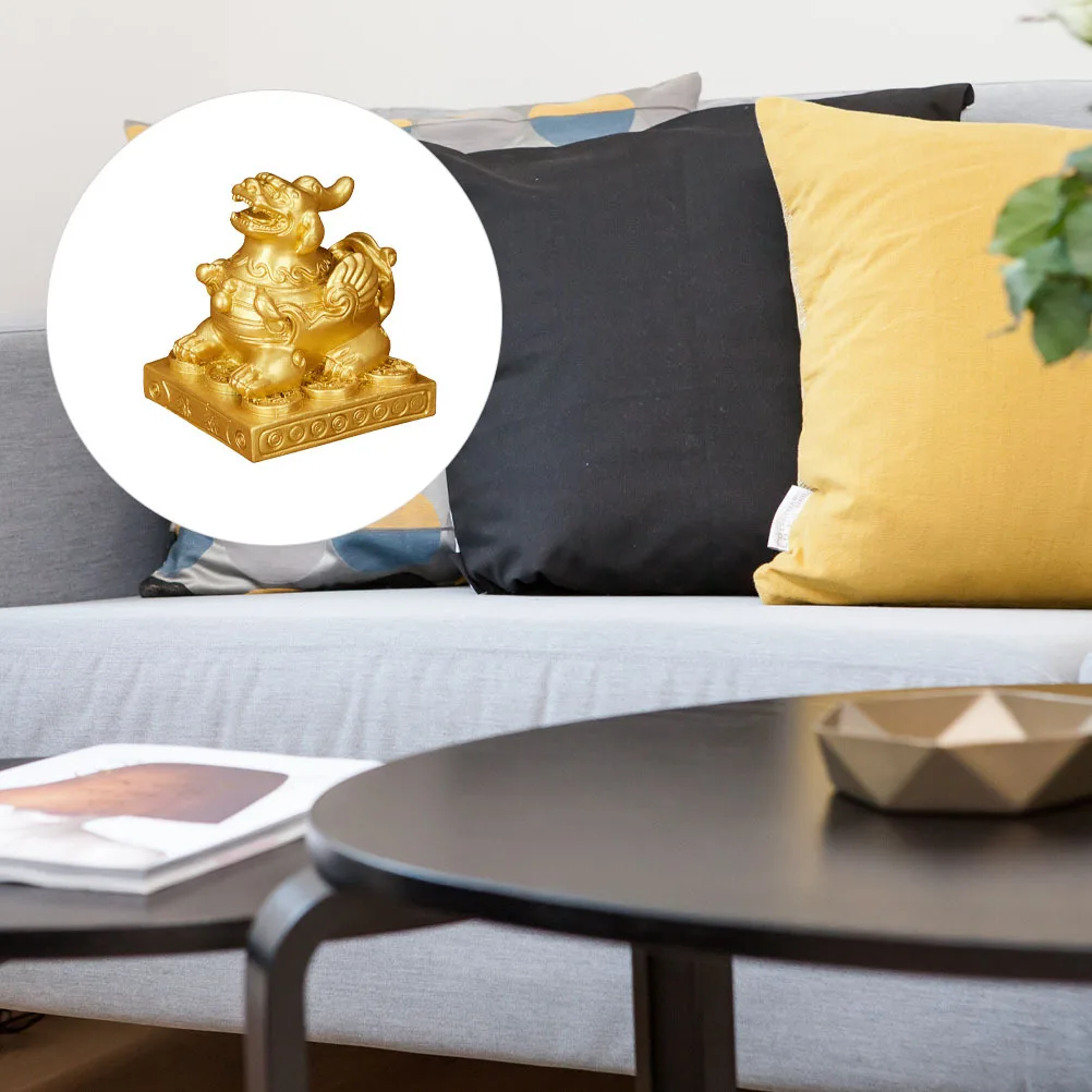 

Resin Mythical Animal Ornaments Resin Statue Ornament Lightweight Desktop Decor Chinese Decoration Party Decorations