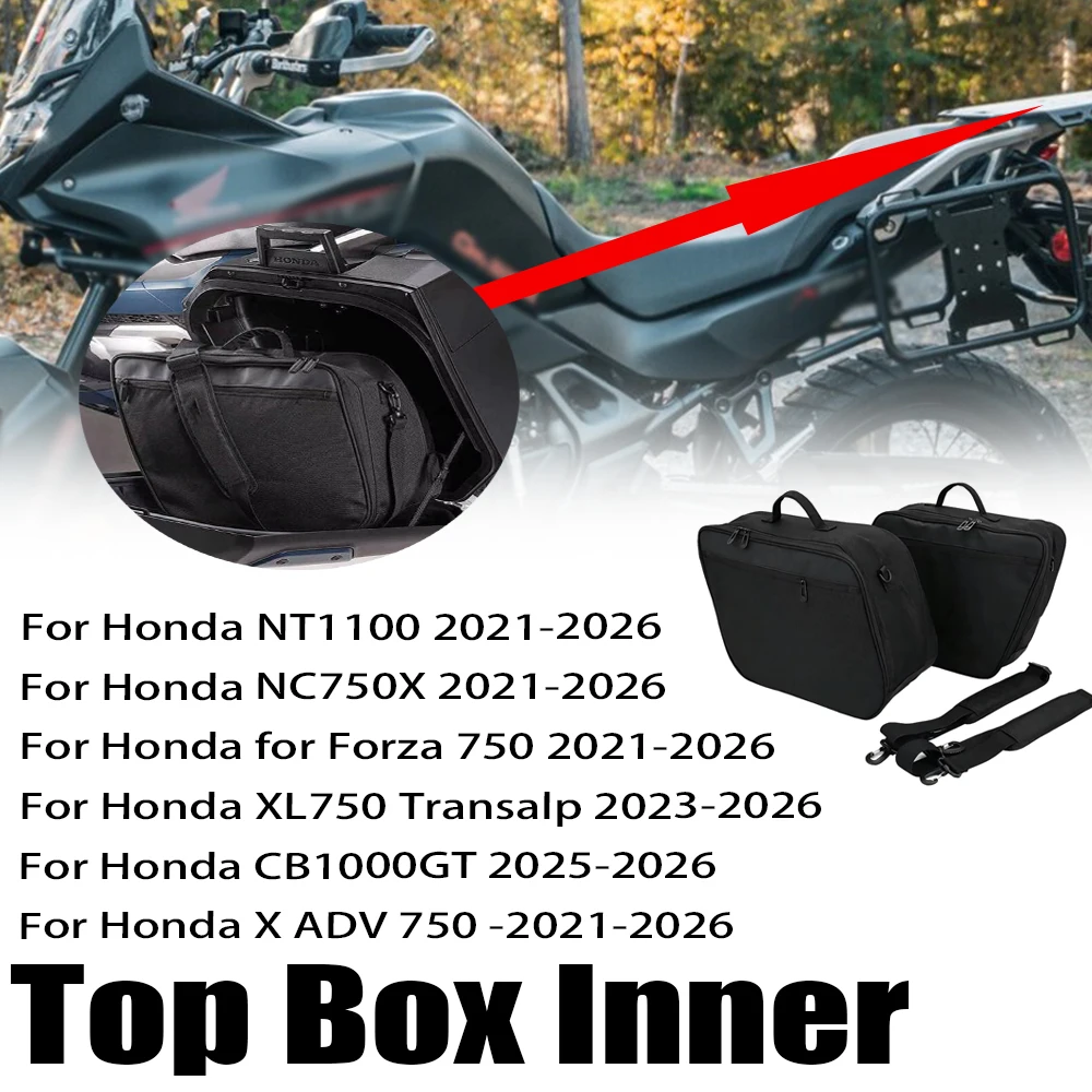 新しいトップボックスインナーバッグパニアライナーカバーホンダ-xl750-transalp-nt1100-フォルツァ-750-nc750x-cb1000gt-オートバイ旅行収納