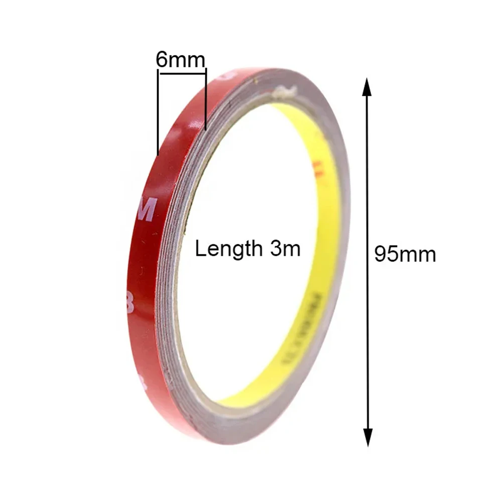 140 pièces automobile double face adaptatif 1 rouleau avec une longueur de 3m largeur 6mm ruban décoratif automobile modification Automobile