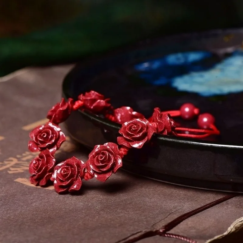 Cinnabar Rose Bracelet Purple Gold Sand Bracelet Women\'s