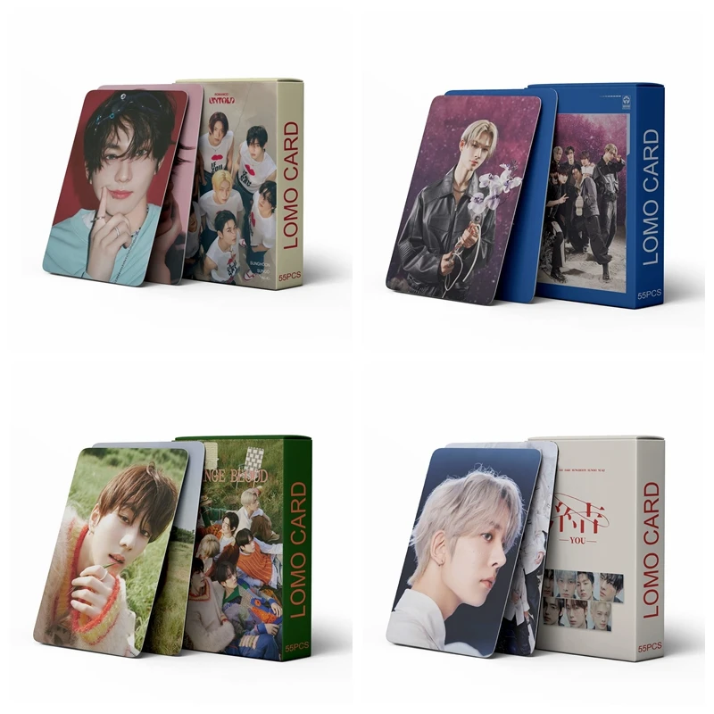 55pcs Kpop ROMANCE : UNTOLD Lomo Cards E-group Photocard New Album Photo Print Cards Set Fans Collection