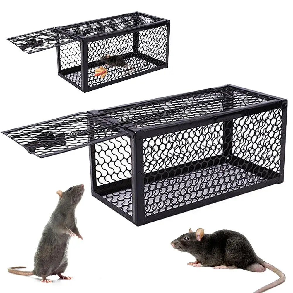 

Mouse Trap Rat Trap Rodent Trap Live Catch Cage mall Control Pest Trap Reusable Animal-Mice Hamsters Rodent Voles Supplies E1J4