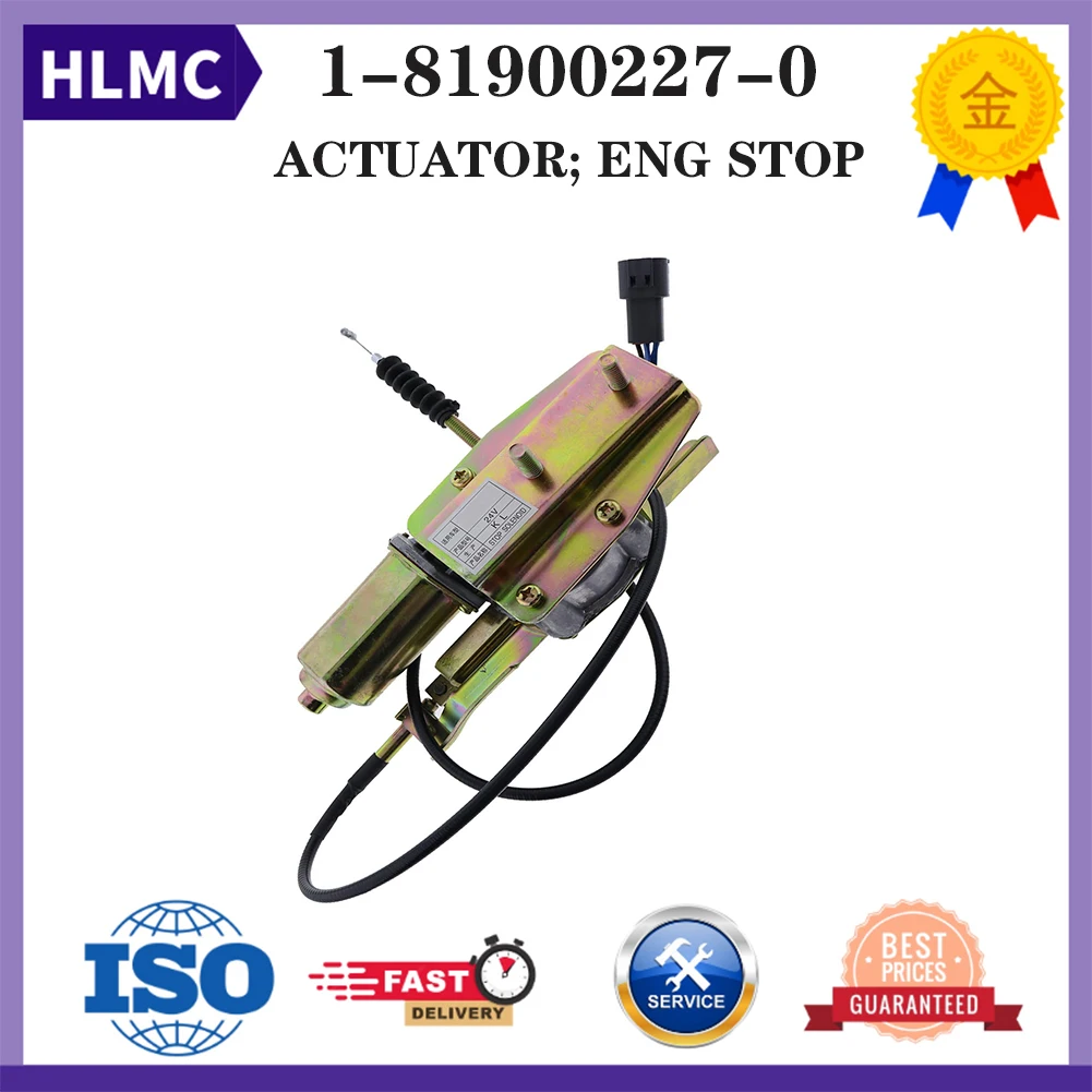 Excavator Hitachi EX100-3 EX120-2 HX220B-2 LX70-3 LX80-5 Stopper Engine Stop Actuator Stop Solenoid 1-81900227-0 1819002270
