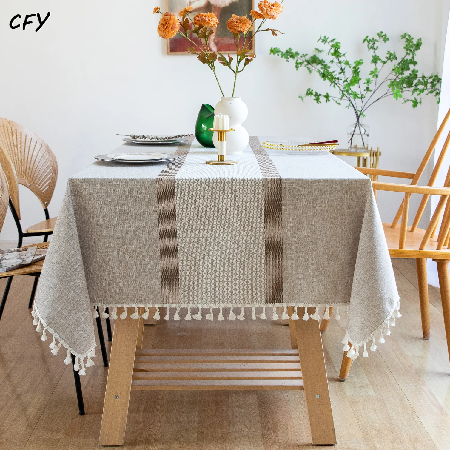 

Cotton Linen Hollow American Dining Rectangular Table Cloth Kitchen Table Map Towel Tablecloth Table Wedding Decor